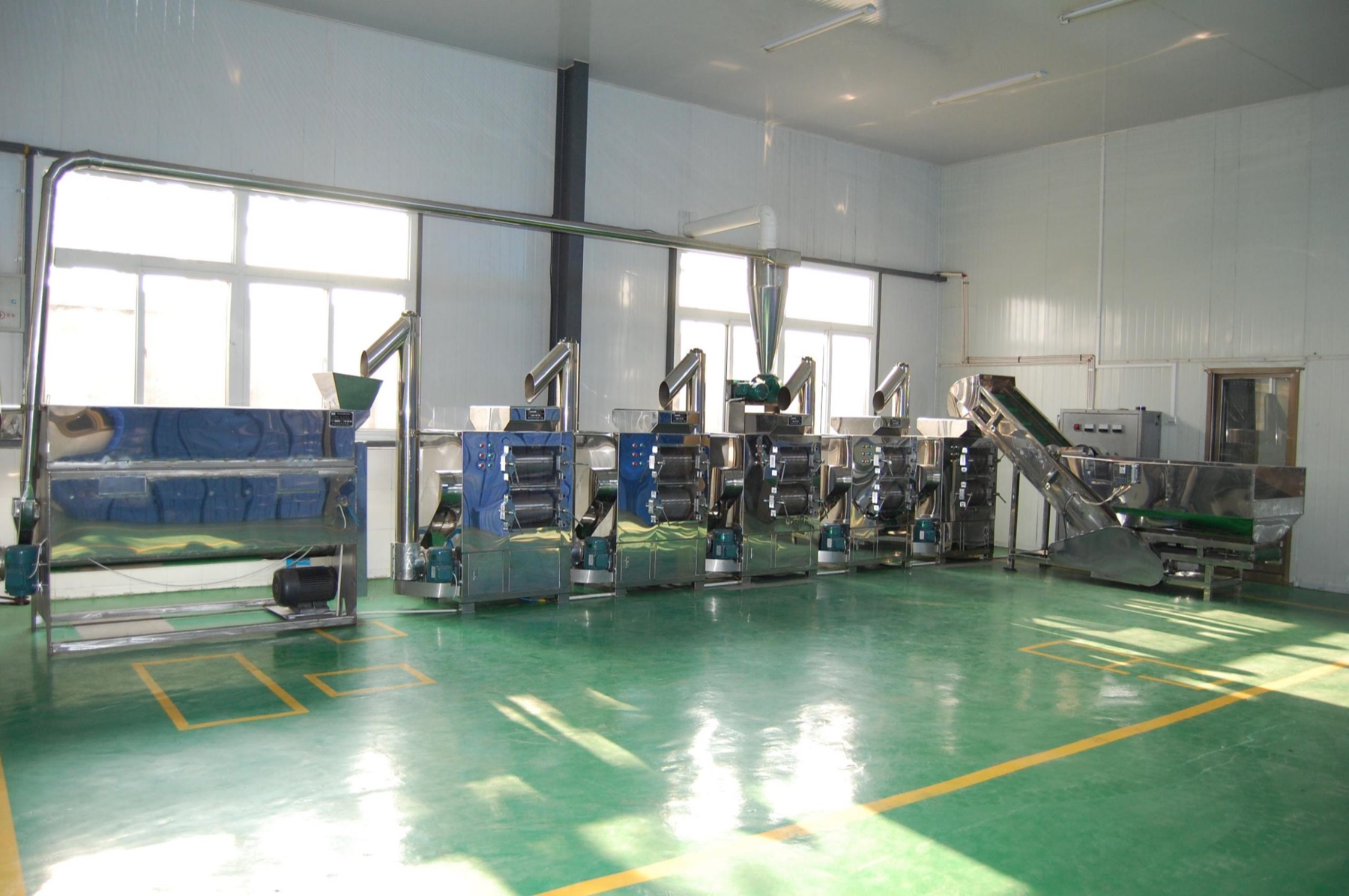 Food processing equipment in a production area